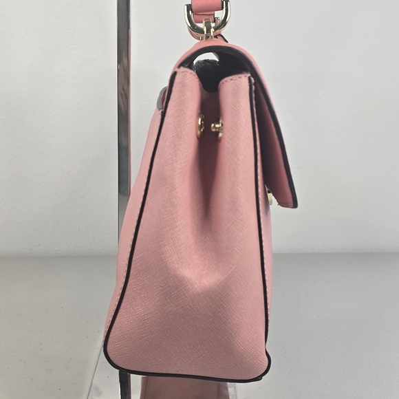 MICHAEL KORS Ava Peach Pink Saffiano Leather Satchel Bag Purse Authentic EUC! - Picture 5 of 12